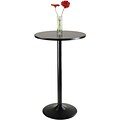 Winsome 39.76 x 23.66 x 23.66 MDF Round Pub Table, Black