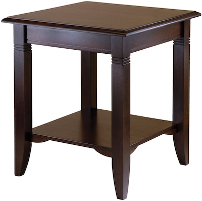 Winsome Nolan 21.97 x 20 x 20 Composite Wood End Table, Cappuccino