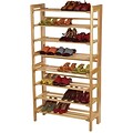 Winsome Beech Wood 4-Tier Stackable Shoe Rack, Natural