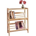 Winsome Mission Beech Wood 4-Tier Bookshelf With Slanted Shelf, Natural