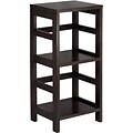 Winsome Leo Solid/Composite Wood 2-Tier Narrow Storage Shelf, Espresso