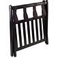 Winsome Reese Wood Foldable Luggage Rack With Shelf, Dark Espresso