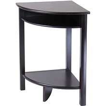 Winsome Liso 31.1 x 20 1/2 x 20 1/2 Composite Wood Corner Table With Cube Storage, Dark Brown