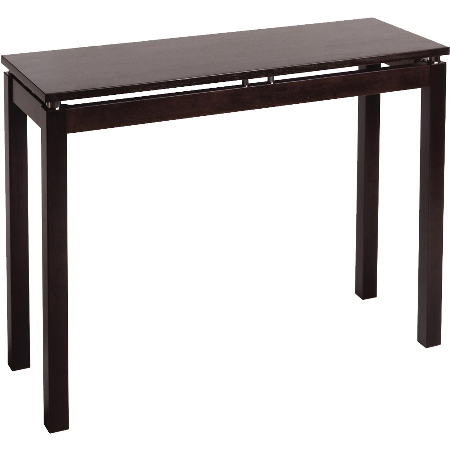 Winsome Linea 29.52 x 39.37 x 13.93 Wood Console/Hall Table With Chrome Accent, Dark Espresso