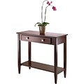 Winsome Richmond 33.98 x 29.92 x 15.69 Wood Console Hall Table Tapered Leg, Brown