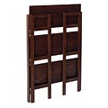 Winsome Solid/Composite Wood 3-Tier Wide Folding and Stackable Shelf, Antique Walnut