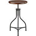 Carolina Cottage Logan Metal Adjustable Bar Stool With Wood Seat; Brown