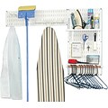 Wall Control Laundry Room & Pantry Organizer Storage Kit; White Tool Board and White Accessories