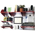 Wall Control Desk and Office Craft Center Organizer Kit; Galvanized Tool Board and Red Accessories