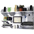 Wall Control Desk and Office Craft Center Organizer Kit; Galvanized Tool Board and White Accessories