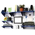 Wall Control Desk and Office Craft Center Organizer Kit; White Tool Board and Blue Accessories