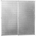 Wall Control Combo Metal Pegboard Panel, Galvanized, 2/Pack