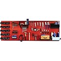 Wall Control 8 Metal Pegboard Master Workbench Kit, Red Tool Board and Black Accessories