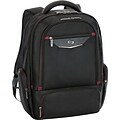 Solo® Executive Laptop Backpack; 17.3, Black/Red