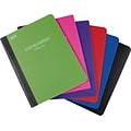 Staples Poly Composition Notebook, 9-3/4 x 7-1/2 College Ruled, 80 Sheets, Assorted Colors, 24/Car
