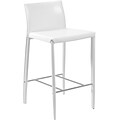 Euro Style™ Shen-C Leather Counter Stool; White, 2/Box