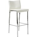 Euro Style™ Riley-B Leather Bar Stool; White, 2/Box