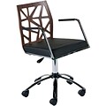 Euro Style™ Sophia Leatherette Office Chair; Walnut/Black