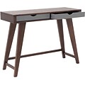 Euro Style™ Daniel 30 x 40 x 14 1/2 MDF Veneer Console Table, Walnut/Gray