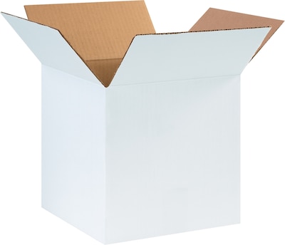10 x 10 x 10 Shipping Boxes, White, 25/Bundle (101010W)