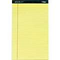 TOPS Docket Notepads, 8.5 x 14, Wide, Canary, 50 Sheets/Pad, 12 Pads/Pack (TOP 63580)