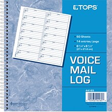 TOPS Voice Message Pad, 8-1/2 x 8-1/4, White, 50 Sheets/Pad (44165)