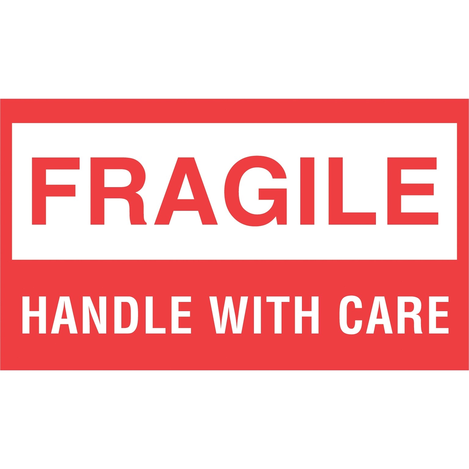 Fragile Handle with Care, Label 3 x 5