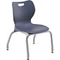 HON SmartLink™ 12" Student Stacking Chair, Polymer, Regatta, Seat: 14.63"W x 14 1/4"D