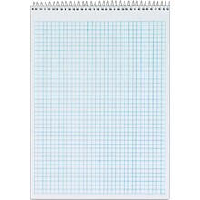 TOPS Docket Graph Pad, 8-1/2 x 11-3/4, 4 x 4 Graph Ruled, Blue, 70 Sheets/Pad (63801)