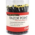 Pilot Razor Point Fine Line Marker Pens, Ultra Fine Point, Black, 36/Pack (84064)