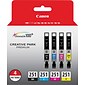 Canon 251 Black/Cyan/Magenta/Yellow Ink Cartridge, 4/Pack   (6513B004)