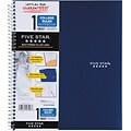 Mead® Five Star® Wirebound Notebook, 1-Subject, College Ruled, 8-1/2 x 11, Navy