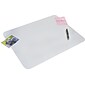 Artistic Krystal View Microban Vinyl Desk Pad, 12" x 17", Frosted White (60740MS)