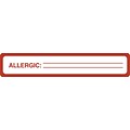 Tabbies® Medical Labels ALLERGIC:, 1 x 5 1/2, White, 175/Roll
