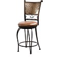 Powell® PVC/Bronze With Muted Copper Stamped Back Counter Stool, Brown