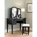 Powell® Terra Cotta Vanity/Mirror and Bench, Antique Black