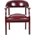 Boss Ivy League Vinyl Executive Captain’s Chair, Burgundy (B9540-BY)