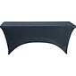 Iceberg Rectangle Stretch-Fabric Table Cover, Black, 30" x 72"