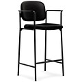 basyx by HON Cafe-Height Stools; Black Fabric