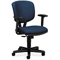 HON Volt® Synchro-Tilt Mid-Back Task Chair, Fabric, Navy, Seat: 19 1/4W x 25 3/4D, Back: 17 1/2W x 18 1/2H