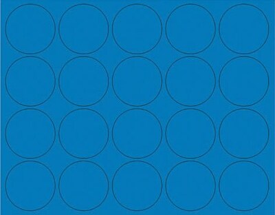 MasterVision Interchangeable Circle Magnets, Blue, 20/Pack (FM1601)