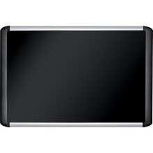 MasterVision Black Fabric Bulletin Board, 48 x72, Aluminum Frame (BVCMVI270301)