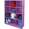 Sandusky® 66H x 46W x 18D Steel Cubby Storage Organizer, 12 Compartment, Purple