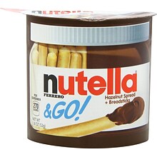 Nutella on the GO Chocolate Hazelnut Spread with Breadsticks, 1.8 oz., 12/Box (FEU80314)