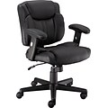 Quill® Telford II™ Managers Chair, Luxura™, Black, Seat: 15.75W x 15.94D, Back: 17.32W x 14.96H