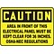 Accuform 10 x 14 Vinyl Safety Sign CAUTION AREA IN FRONT OF THIS.., Black on Yellow (MELC625VS)