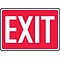 Accuform 7 x 10 Aluminum Safety Sign EXIT, White On Red (MEXT562VA)