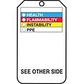 Accuform Signs® 5 3/4 x 3 1/4 RP-Plastic Self-Laminating Tags HMCIS.., Black On White