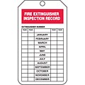 Accuform 5 3/4 x 3 1/4 PF-Cardstock Fire Inspection Tag TO FIRE.., Red On White, 25/Pack (TRS218