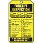 Accuform 5 3/4" x 3 1/4" PF-Cardstock Status Tags "FORKLIFT..", Black On Yellow, 25/Pack (TRS305CTP)